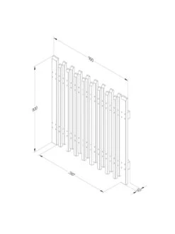 FOREST Contemporary Picket Gate 3ft (0.90m High) -FurniHaven Shop VEX5D SQ4 0000000099 N A SLd2