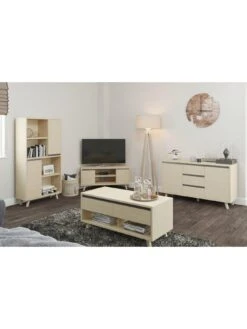 One Call Miller Ready Assembled 2 Door Bookcase