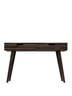 One Call Mustique Ready Assembled 2 Drawer Office Desk - Dark Oak