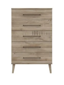 One Call Tuscany Ready Assembled 5 Drawer Chest -FurniHaven Shop VFRGT SQ3 0000000006 OAK SLa