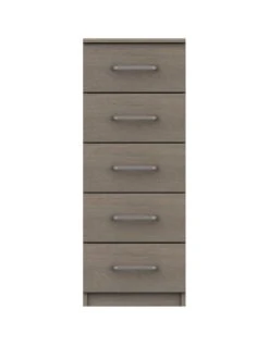 One Call Reagon Ready Assembled 5 Drawer Tall Boy -FurniHaven Shop VFRJI SQ2 0000000006 OAK SLf