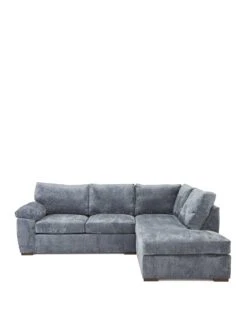 Very Home Salerno Standard Seater Fabric Right Hand Corner Chaise Sofa - Blue Grey - FSC® Certified -FurniHaven Shop VGB58 SQ2 0000000005 GREY SLf