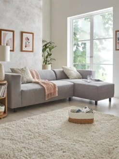 Very Home Clarkson Fabric Right Hand Chaise - Grey - FSC® Certified