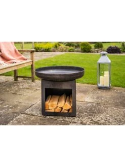HAVANNA Laguna Firebowl & Log Store -FurniHaven Shop VGMCS SQ4 0000000099 N A SLd2