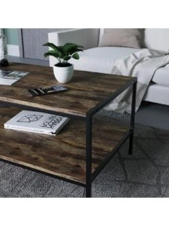 Vida Designs Brooklyn Coffee Table - Dark Oak -FurniHaven Shop VGOS8 SQ5 0000000558 DARK OAK SLd1