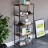 Vida Designs Brooklyn 5 Tier Bookcase - Dark Oak -FurniHaven Shop VGOSC SQ1 0000000558 DARK OAK RSr