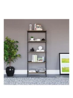 Vida Designs Brooklyn 5 Tier Bookcase - Dark Oak -FurniHaven Shop VGOSC SQ3 0000000558 DARK OAK SLa
