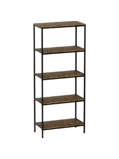 Vida Designs Brooklyn 5 Tier Bookcase - Dark Oak -FurniHaven Shop VGOSC SQ6 0000000558 DARK OAK SLd2