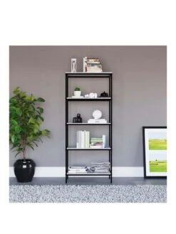 Vida Designs Brooklyn 5 Tier Bookcase - Grey Oak -FurniHaven Shop VGOSH SQ3 0000006131 GREY OAK SLa