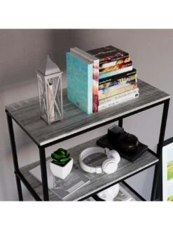 Vida Designs Brooklyn 5 Tier Bookcase - Grey Oak -FurniHaven Shop VGOSH SQ5 0000006131 GREY OAK SLd1