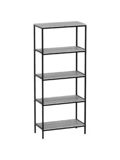 Vida Designs Brooklyn 5 Tier Bookcase - Grey Oak -FurniHaven Shop VGOSH SQ6 0000006131 GREY OAK SLd2
