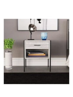 Vida Designs Brooklyn 1 Drawer Bedside Chest - Grey Oak 11 Vida Designs Brooklyn 1 Drawer Bedside Chest - Grey Oak -FurniHaven Shop VGOSJ SQ3 0000006131 GREY OAK SLa