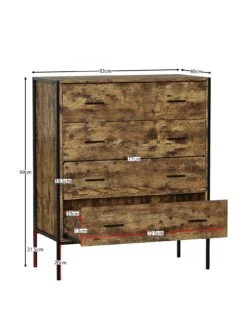 Vida Designs Brooklyn 4 Drawer Chest - Dark Oak -FurniHaven Shop VGOSK SQ2 0000000558 DARK OAK SLf