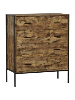 Vida Designs Brooklyn 4 Drawer Chest - Dark Oak -FurniHaven Shop VGOSK SQ6 0000000558 DARK OAK SLd2