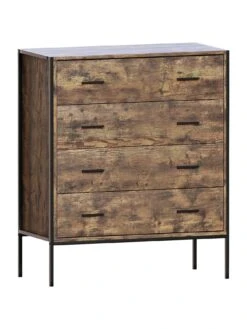 Vida Designs Brooklyn 4 Drawer Chest - Dark Oak -FurniHaven Shop VGOSK SQ7 0000000558 DARK OAK DGy