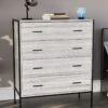 Vida Designs Brooklyn 4 Drawer Chest - Grey Oak -FurniHaven Shop VGOSL SQ1 0000006131 GREY OAK RSr