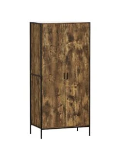 Vida Designs Brooklyn 2 Door Wardrobe - Dark Oak -FurniHaven Shop VGOSM SQ6 0000000558 DARK OAK SLd2