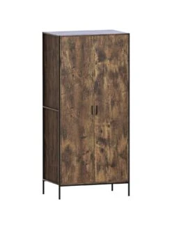 Vida Designs Brooklyn 2 Door Wardrobe - Dark Oak -FurniHaven Shop VGOSM SQ7 0000000558 DARK OAK DGy