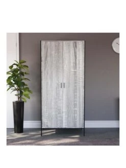 Vida Designs Brooklyn 2 Door Wardrobe - Grey Oak -FurniHaven Shop VGOSN SQ3 0000006131 GREY OAK SLa