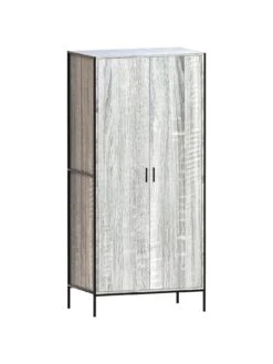 Vida Designs Brooklyn 2 Door Wardrobe - Grey Oak -FurniHaven Shop VGOSN SQ7 0000006131 GREY OAK DGy