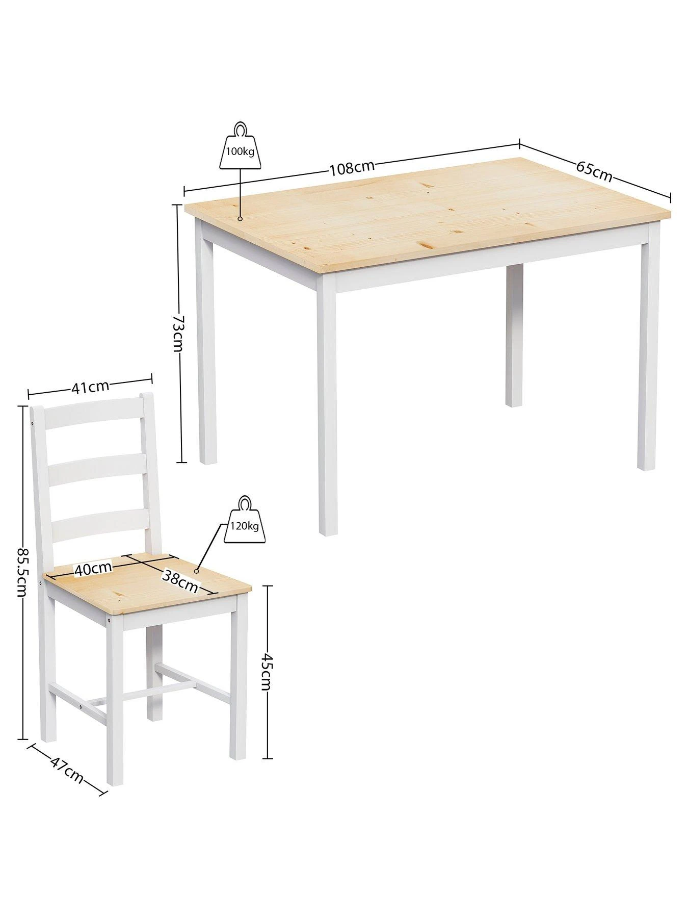 Vida Designs Yorkshire 4 Seater Dining Set 8 Vida Designs Yorkshire 4 Seater Dining Set - Image 6