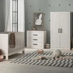Silver Cross Alnmouth Oak 3 Piece Cot, Dresser And Wardrobe Furniture Set -FurniHaven Shop VHGF1 SQ8 0000000006 OAK DVvP