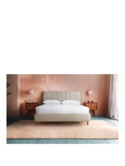 Silentnight Octavia Fabric Bed Frame -FurniHaven Shop VHUFY SQ2 0000000406 SANDSTONE SLf