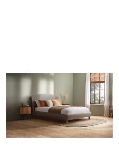 Silentnight Evana Fabric Bed Frame -FurniHaven Shop VHUG9 SQ2 0000000035 SILVER SLf