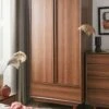 Marcel 2 Door, 1 Drawer Wardrobe -FurniHaven Shop VHXXF SQ1 0000000007 WALNUT RSr