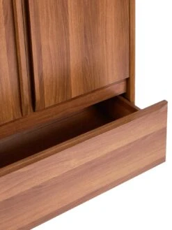 Marcel 2 Door, 1 Drawer Wardrobe -FurniHaven Shop VHXXF SQ5 0000000007 WALNUT SLd1