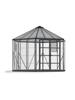 Canopia By Palram Oasis Hexagonal Greenhouse 12ft - Grey -FurniHaven Shop VI7NP SQ4 0000000088 NO COLOR SLd2