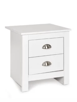 Very Home Atlanta 3 Piece Package - 2 Door Wardrobe, 4 Drawer Chest And 2 Drawer Bedside Chest - White -FurniHaven Shop VIC8L SQ5 0000000013 WHITE SLd1