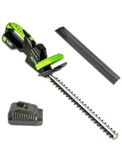 Mylek Cordless Hedge Trimmer 20V Electric Cutter 4000mAh Lithium-Ion Battery, 51cm Cutting Length, 16mm Easy Cut Capacity, Lightweight Garden Handheld -FurniHaven Shop VIDYH SQ7 0000000047 GREEN SLd5