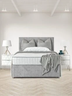 Airsprung Jumbo Cord Headboard -FurniHaven Shop VIQOZ SQ6 0000000005 GREY SLd2
