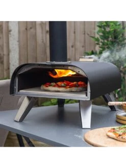 Zanussi Black Painted Wood Pellet Black Pizza Oven With Paddle & Cover -FurniHaven Shop VIZVZ SQ5 0000000088 NO COLOR SLd3