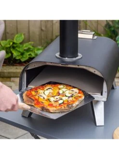 Zanussi Black Painted Wood Pellet Black Pizza Oven With Paddle & Cover -FurniHaven Shop VIZVZ SQ6 0000000088 NO COLOR SLd4