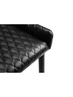 Julian Bowen Luxe Pair Of Faux Leather Dining Chairs - Black 11 Julian Bowen Luxe Pair Of Faux Leather Dining Chairs - Black -FurniHaven Shop VJ1XE SQ5 0000000004 BLACK SLd1
