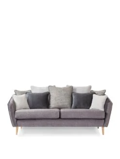 Very Home Lisa Fabric 3 Seater Scatterback Sofa - Grey - FSC® Certified -FurniHaven Shop VJEFE SQ2 0000000005 GREY SLf