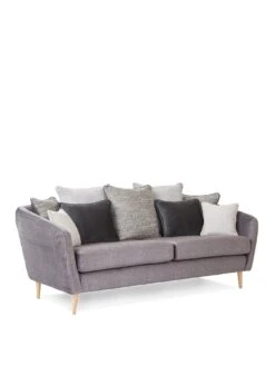 Very Home Lisa Fabric 3 Seater Scatterback Sofa - Grey - FSC® Certified -FurniHaven Shop VJEFE SQ4 0000000005 GREY SLa