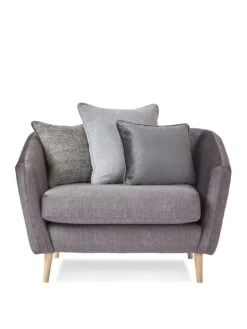 Very Home Lisa Fabric Cuddle Chair - Grey - FSC® Certified -FurniHaven Shop VJEFG SQ2 0000000005 GREY SLf