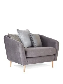 Very Home Lisa Fabric Cuddle Chair - Grey - FSC® Certified -FurniHaven Shop VJEFG SQ4 0000000005 GREY SLa