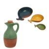 Dexam Sintra Glazed Terracotta Oil Drizzler And Tapas Dishes Set – Green -FurniHaven Shop VJETF SQ1 0000000088 NO COLOR SLf