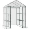 OutSunny Steel Frame Walk-In Greenhouse - Deep Green -FurniHaven Shop VJO4X SQ1 0000000099 N A SLf