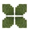 OutSunny 12-Piece 50cm X 50cm Artificial Boxwood Wall Panel -  Milan Grass, Privacy Fence Screen -FurniHaven Shop VJO5B SQ1 0000000099 N A SLf