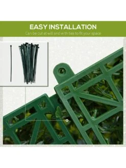 OutSunny 12-Piece 50cm X 50cm Artificial Boxwood Wall Panel - Milan Grass, Privacy Fence Screen 13 OutSunny 12-Piece 50cm X 50cm Artificial Boxwood Wall Panel - Milan Grass, Privacy Fence Screen -FurniHaven Shop VJO5B SQ5 0000000099 N A SLd3