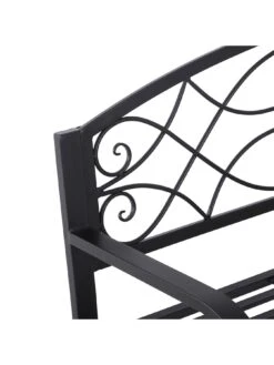 OutSunny Metal Frame Bench - Black -FurniHaven Shop VJO6Z SQ6 0000000099 N A SLd2