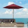 OutSunny 2.5m Wooden Garden Parasol Umbrella - Red Wine 1 OutSunny 2.5m Wooden Garden Parasol Umbrella - Red Wine -FurniHaven Shop VJO78 SQ1 0000000099 N A RSr