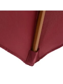 OutSunny 2.5m Wooden Garden Parasol Umbrella - Red Wine -FurniHaven Shop VJO78 SQ6 0000000099 N A SLd2