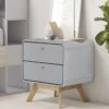 Dorel Home Cassie Bedside Table - Grey/Oak 2 Dorel Home Cassie Bedside Table - Grey/Oak -FurniHaven Shop VJWQP SQ1 0000000311 GREY OAK RSr