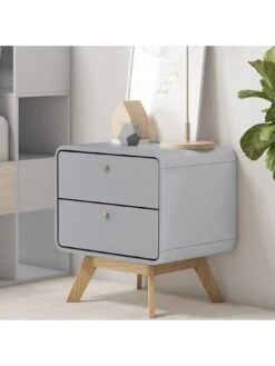 Dorel Home Cassie Bedside Table - Grey/Oak